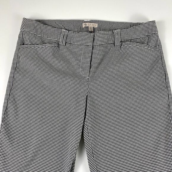 Lila Rose Womens Sz 10 Pants Black White Gingham Checkered Print Tapered Ankle - Picture 2 of 9